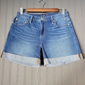 Tommy Hilfiger Shorts Denim Blue Medium Wash Rolled Cuff Women's Size 4